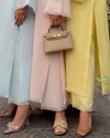 Light Yellow Linen Fringe Set