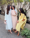 Baby Blue Linen Fringe Set
