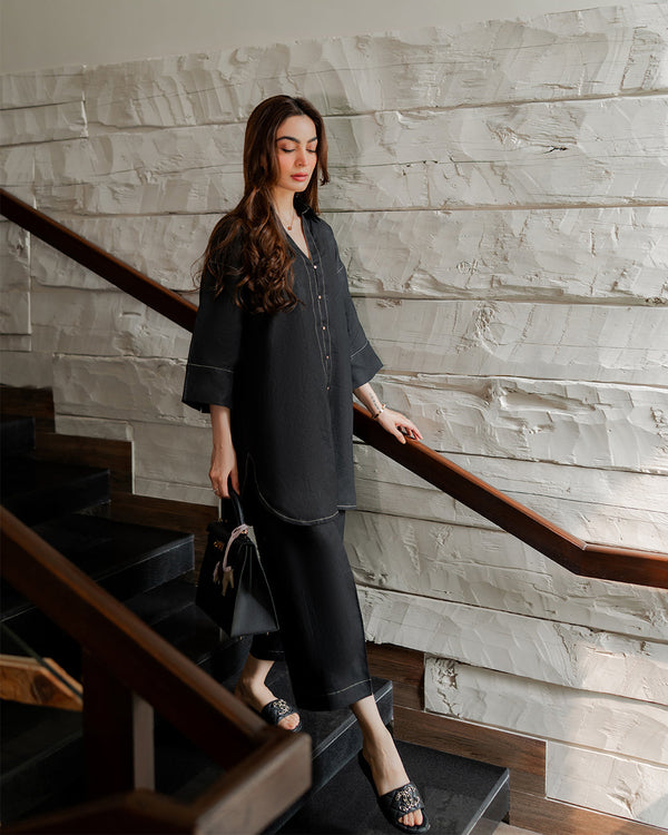 Black Linen Set