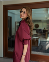 Deep Berry Poplin Set