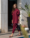 Deep Berry Poplin Set