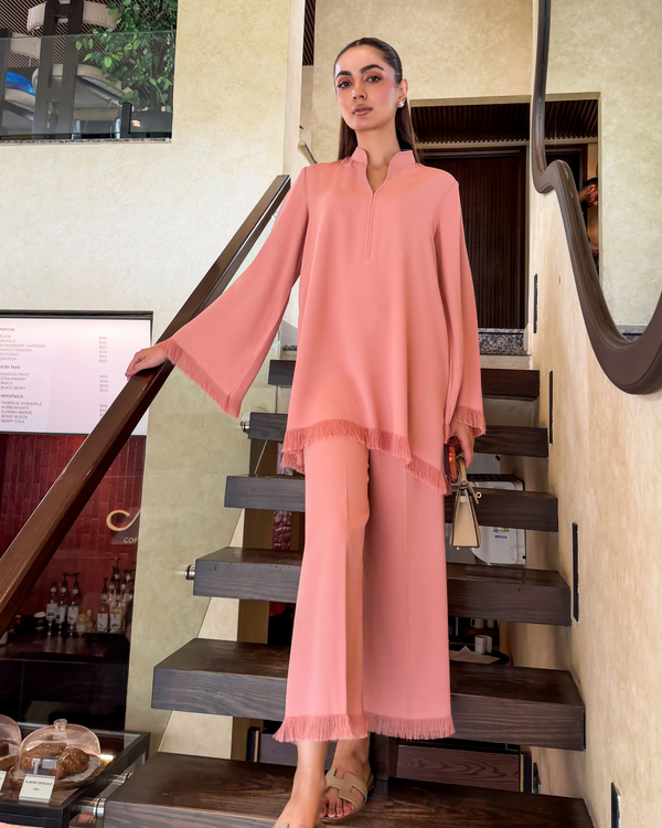 Dusty Rose Fringe Set