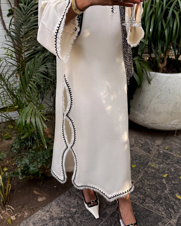 Warm Ivory Embroided Thread Set