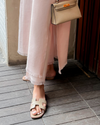 Light Pink Linen Fringe Set
