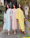 Light Yellow Linen Fringe Set
