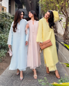 Light Yellow Linen Fringe Set