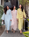 Light Yellow Linen Fringe Set