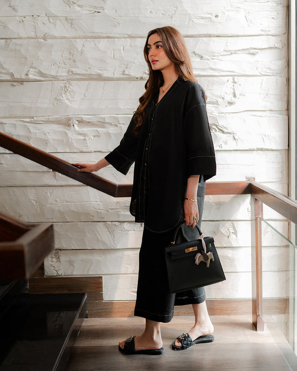 Black Linen Set