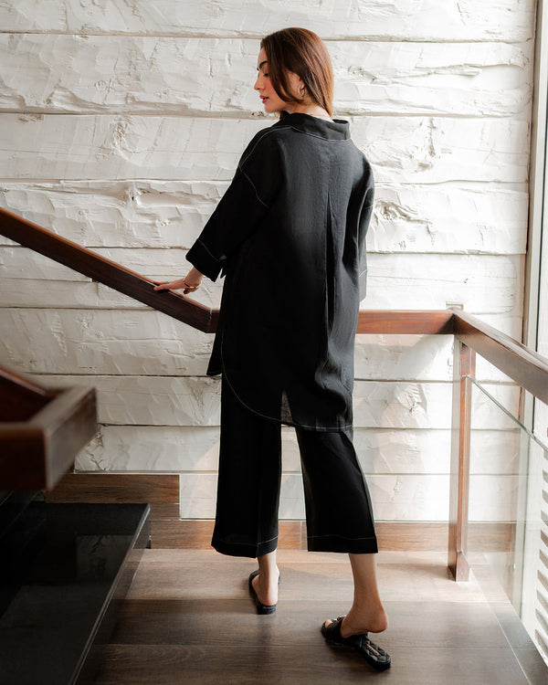 Black Linen Set