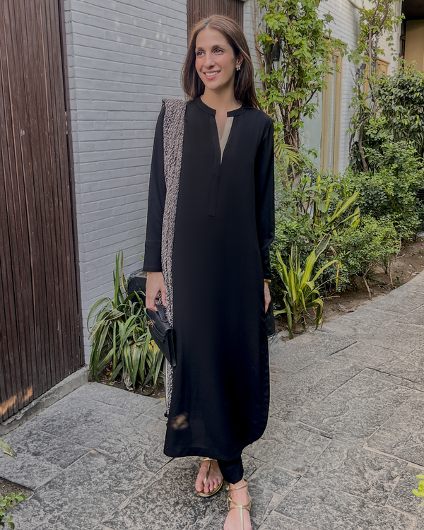 Black Twill Two-Tone Set