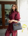 Deep Berry Poplin Set