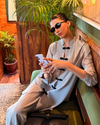 Mandarin Buttoned Set