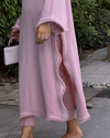 Pink Embroided Thread Set
