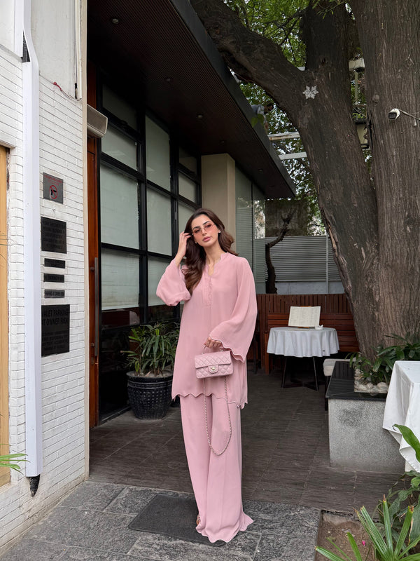 Tea Pink Scallop Set