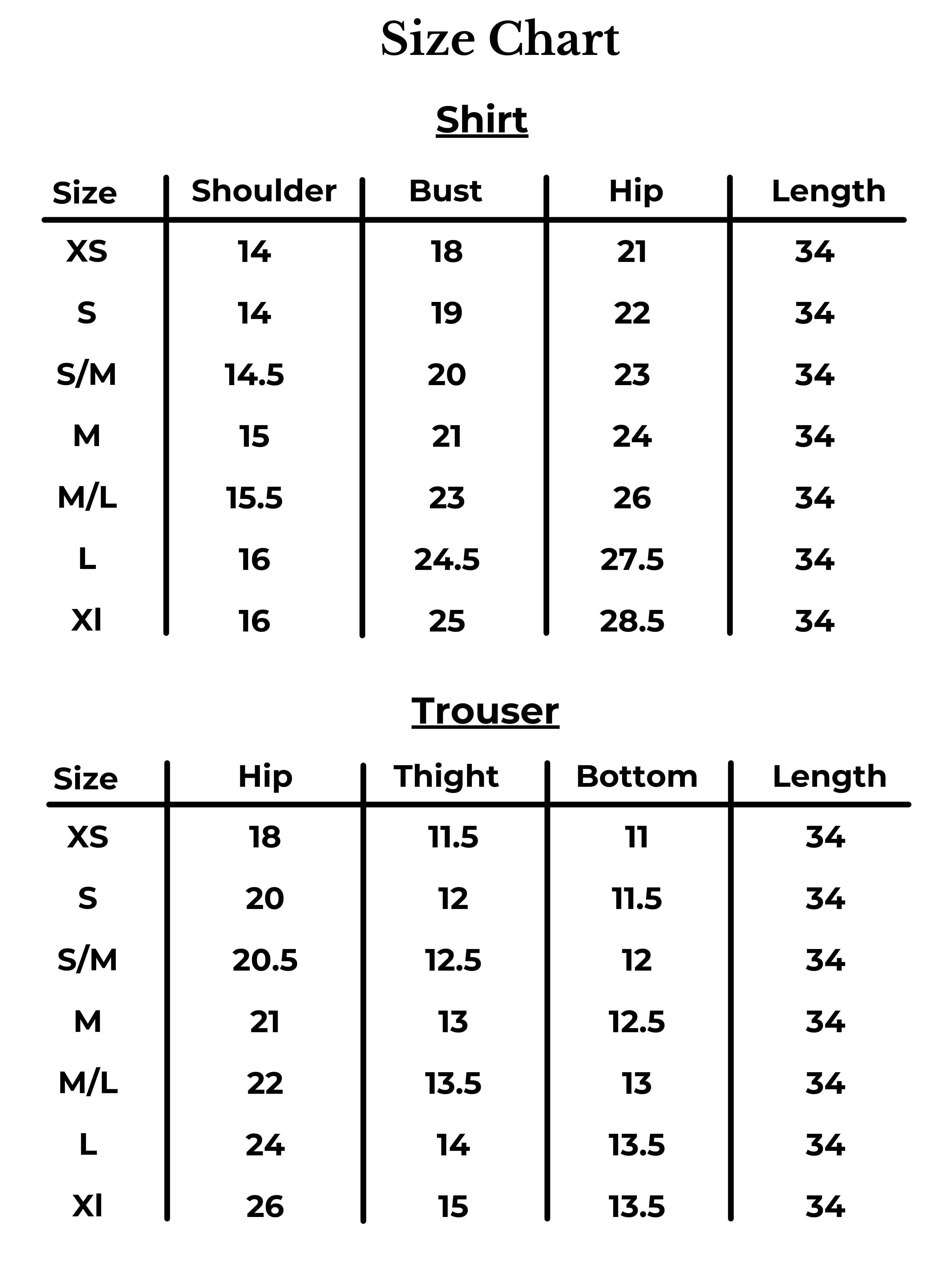 Size Chart Image