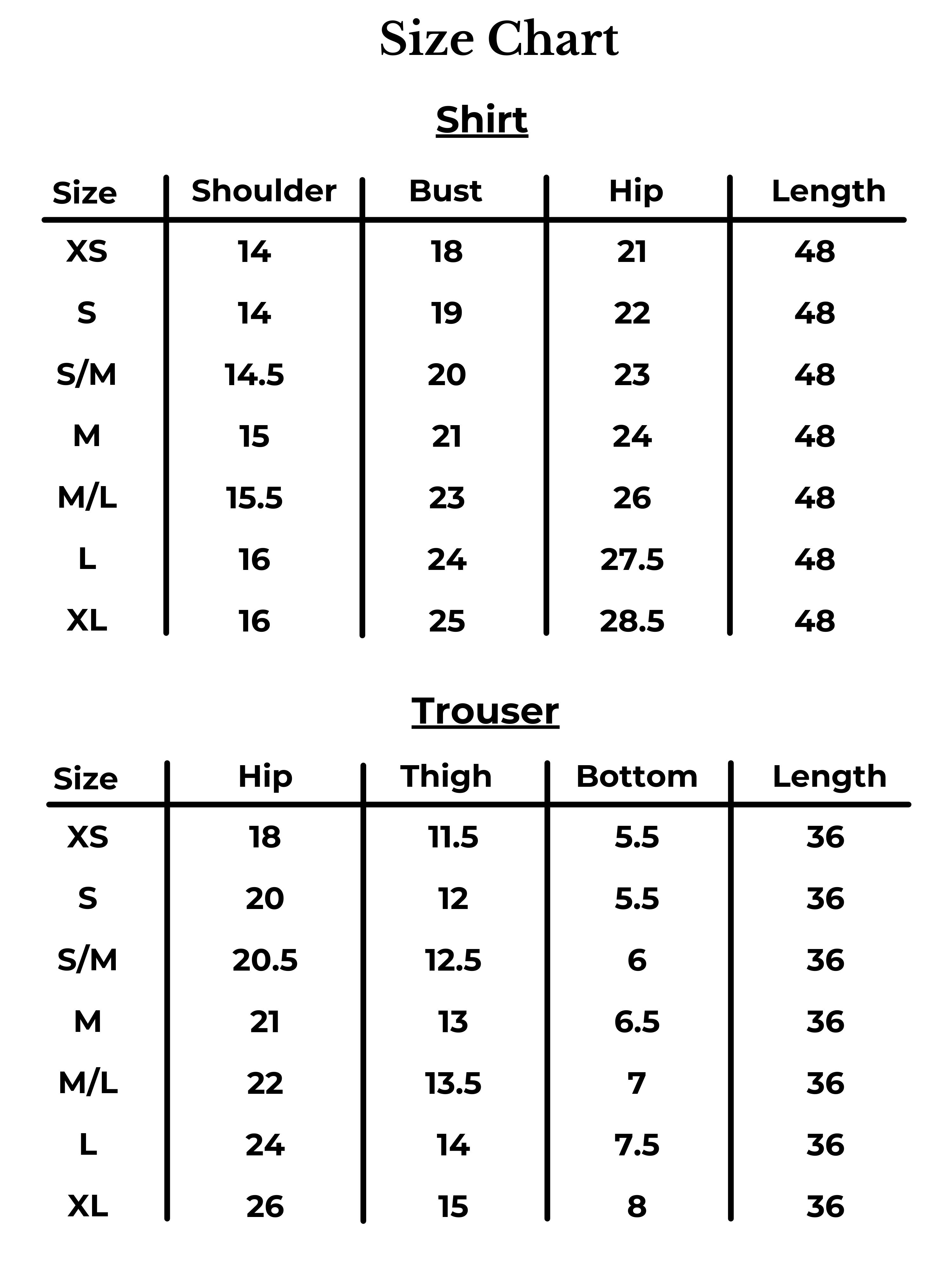 Size Chart Image