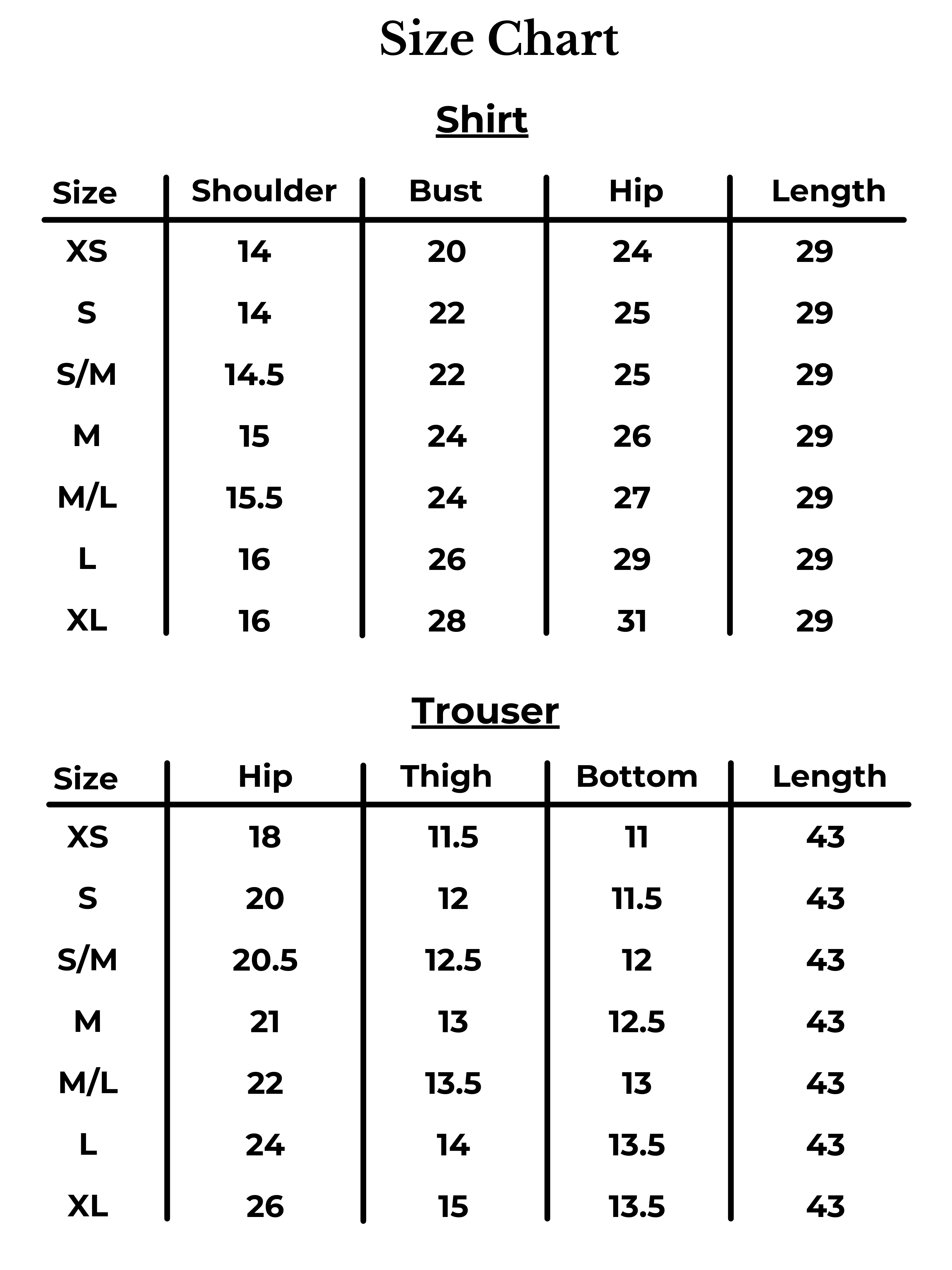 Size Chart Image