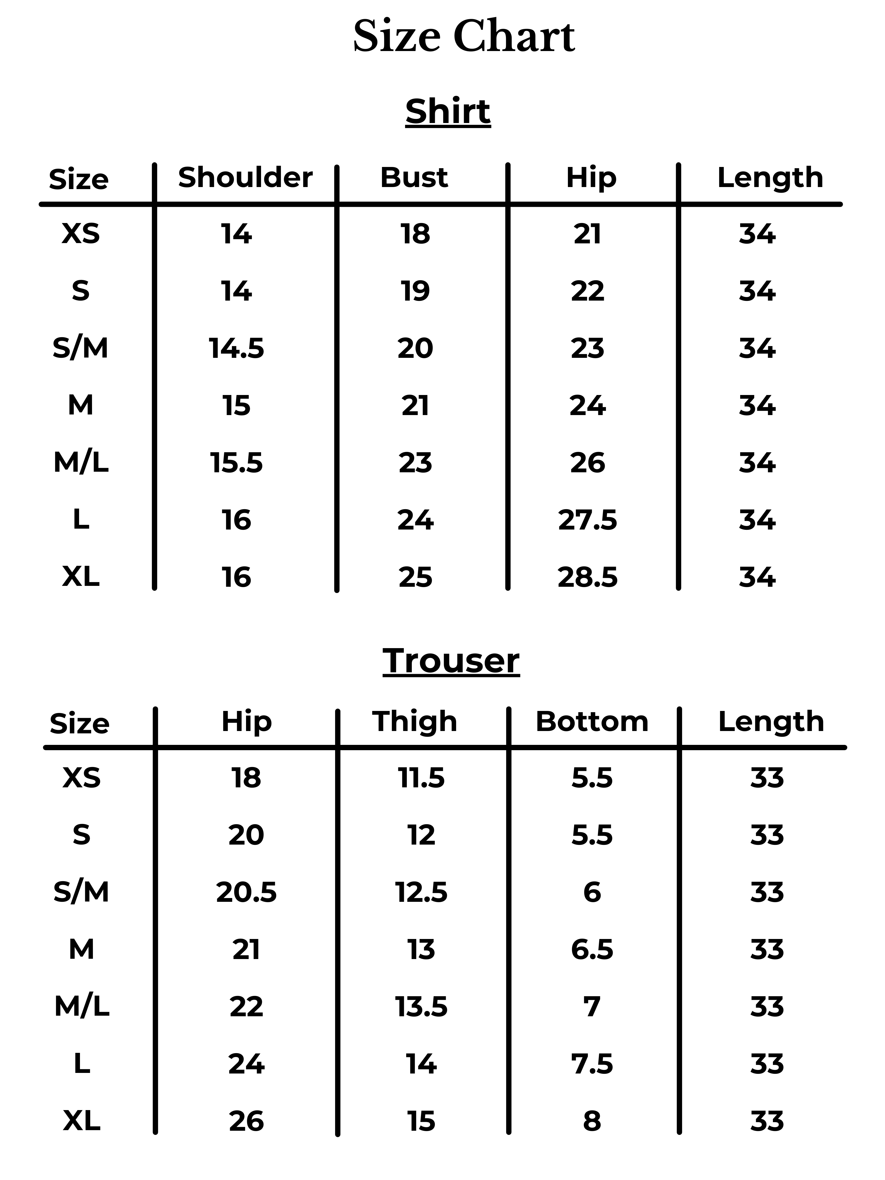 Size Chart Image