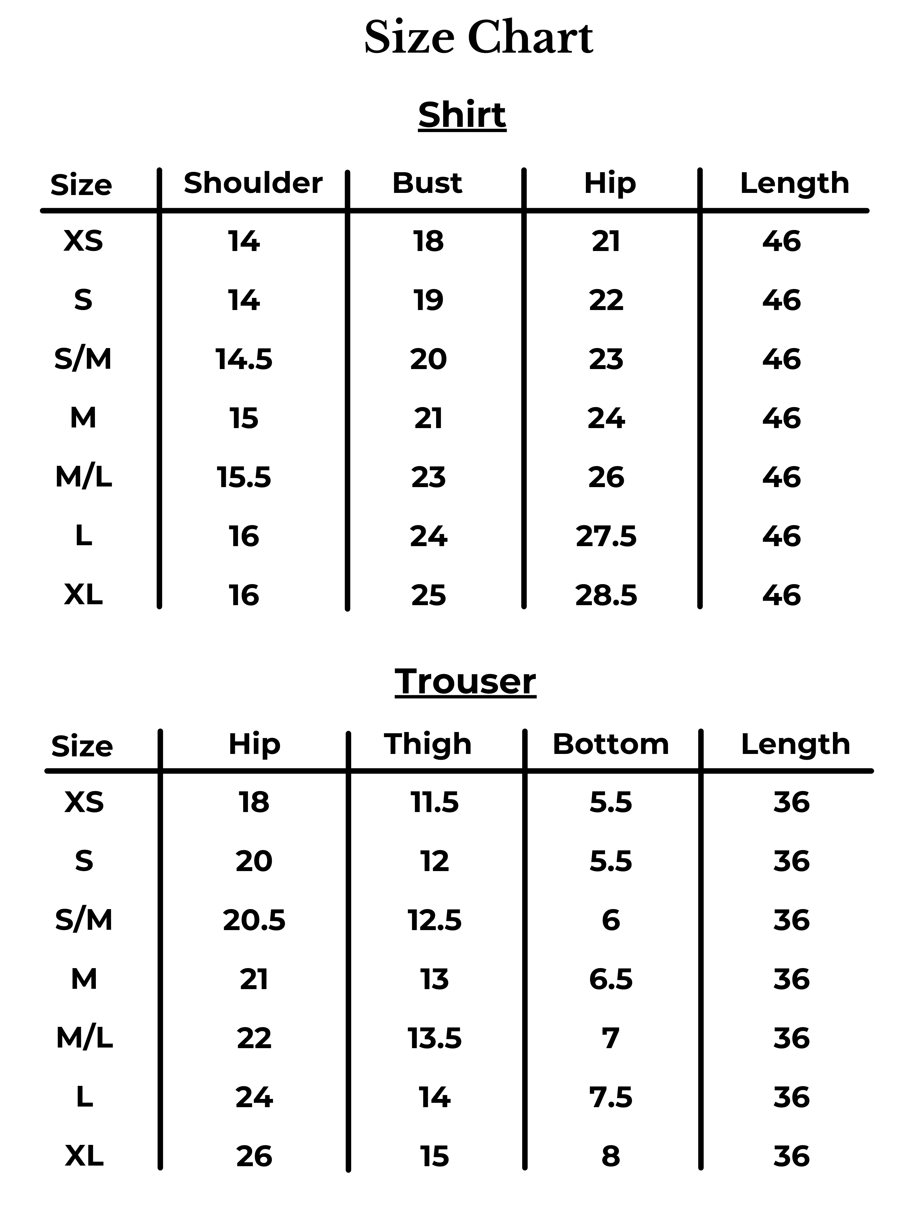 Size Chart Image