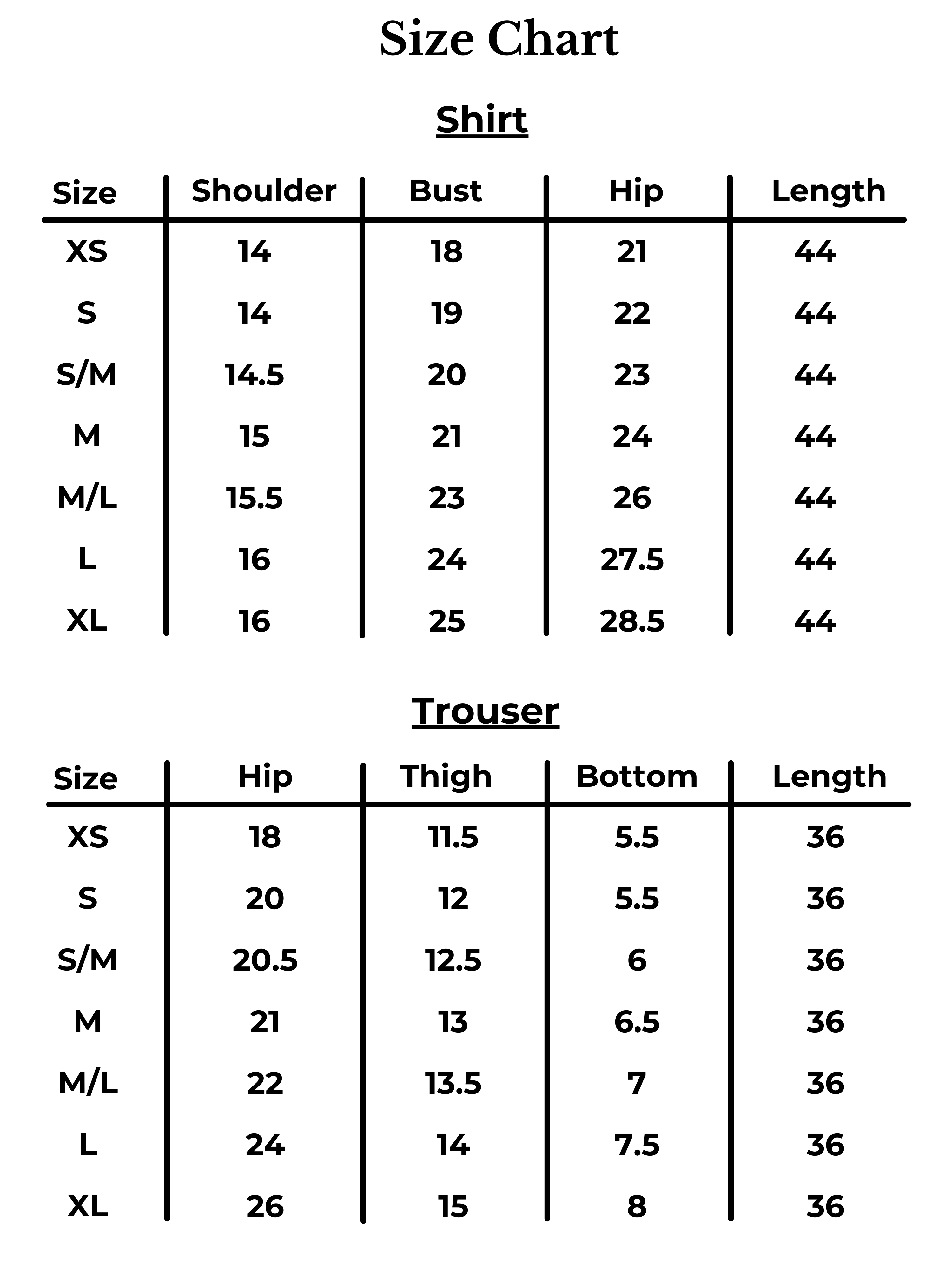 Size Chart Image