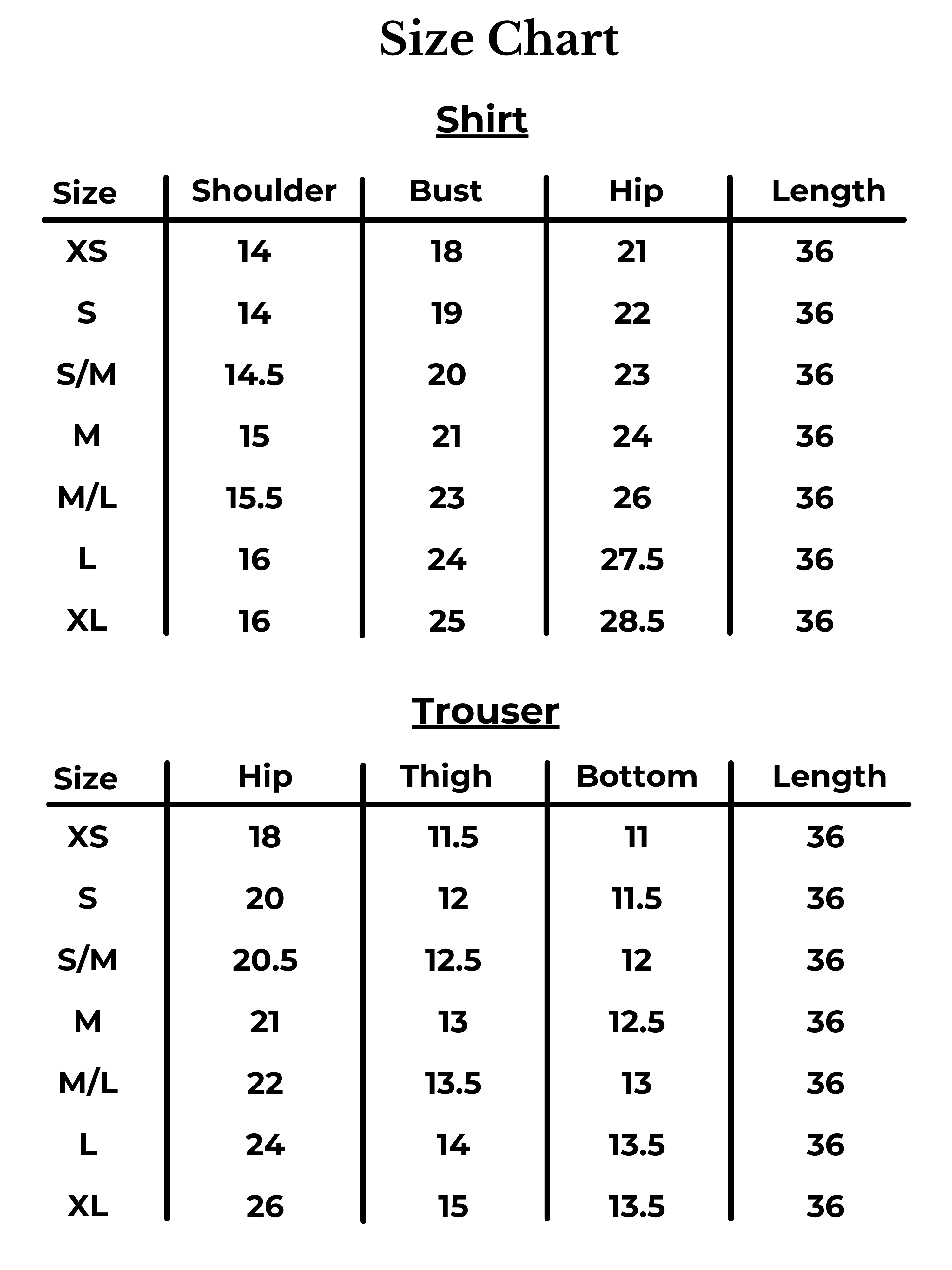 Size Chart Image