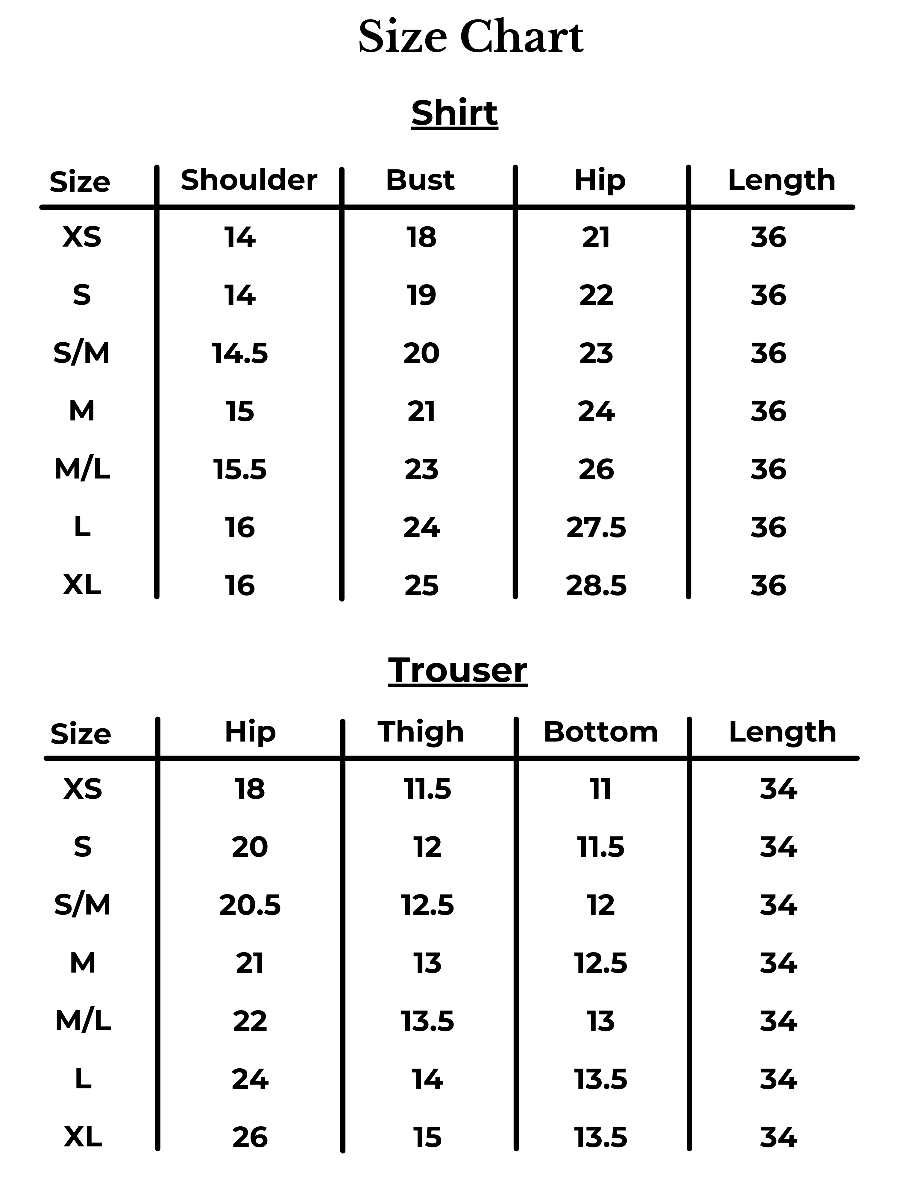 Size Chart Image