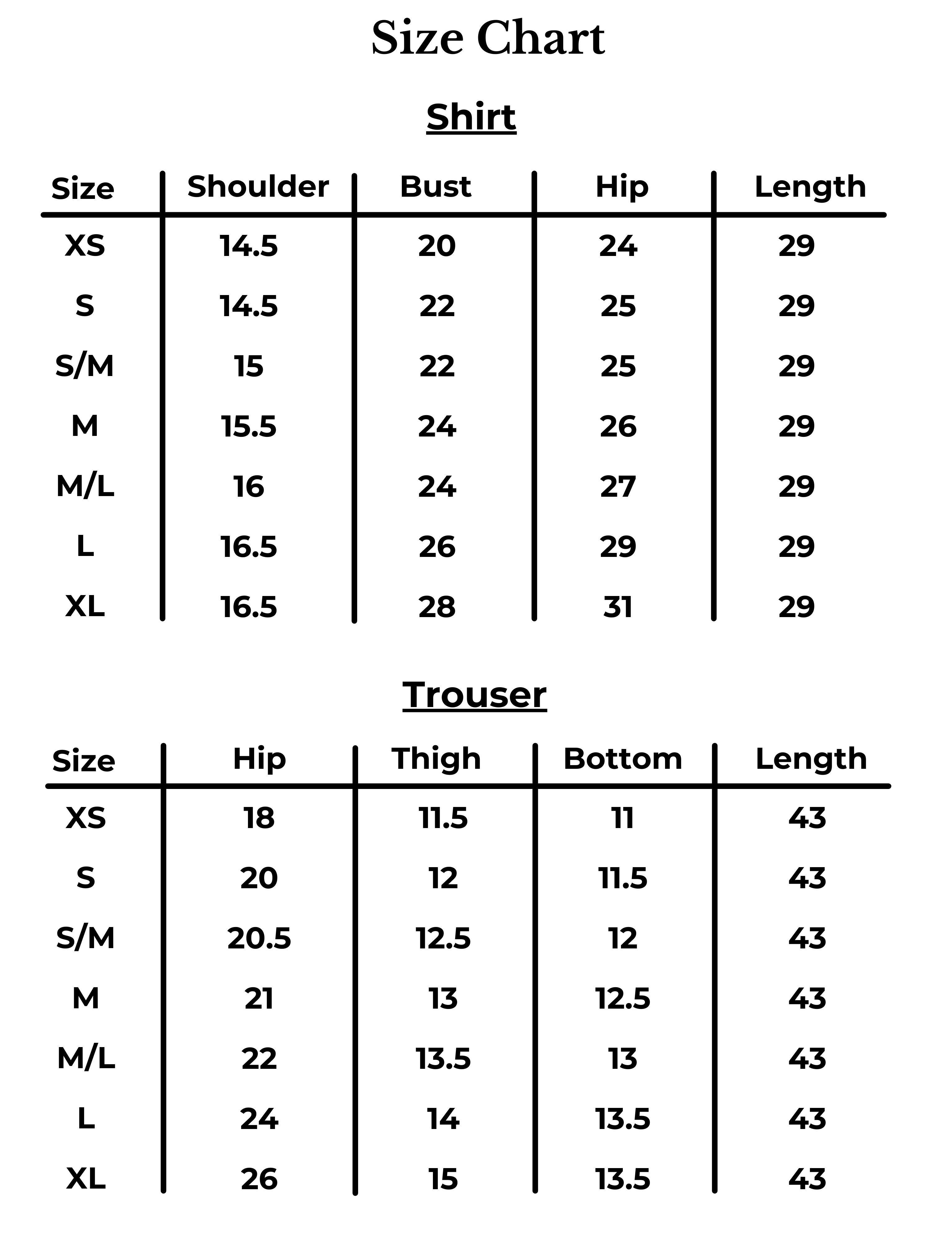 Size Chart Image