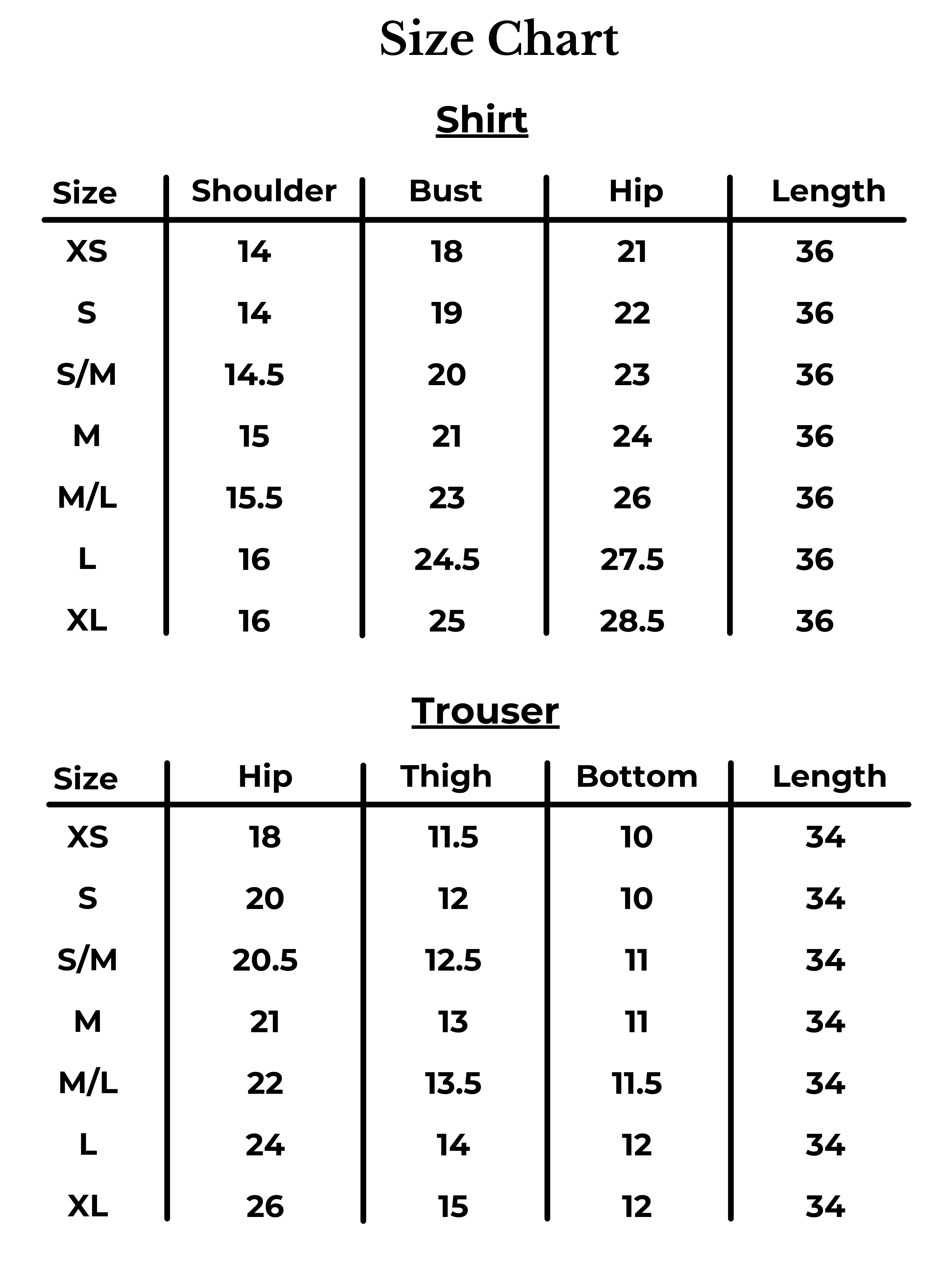 Size Chart Image