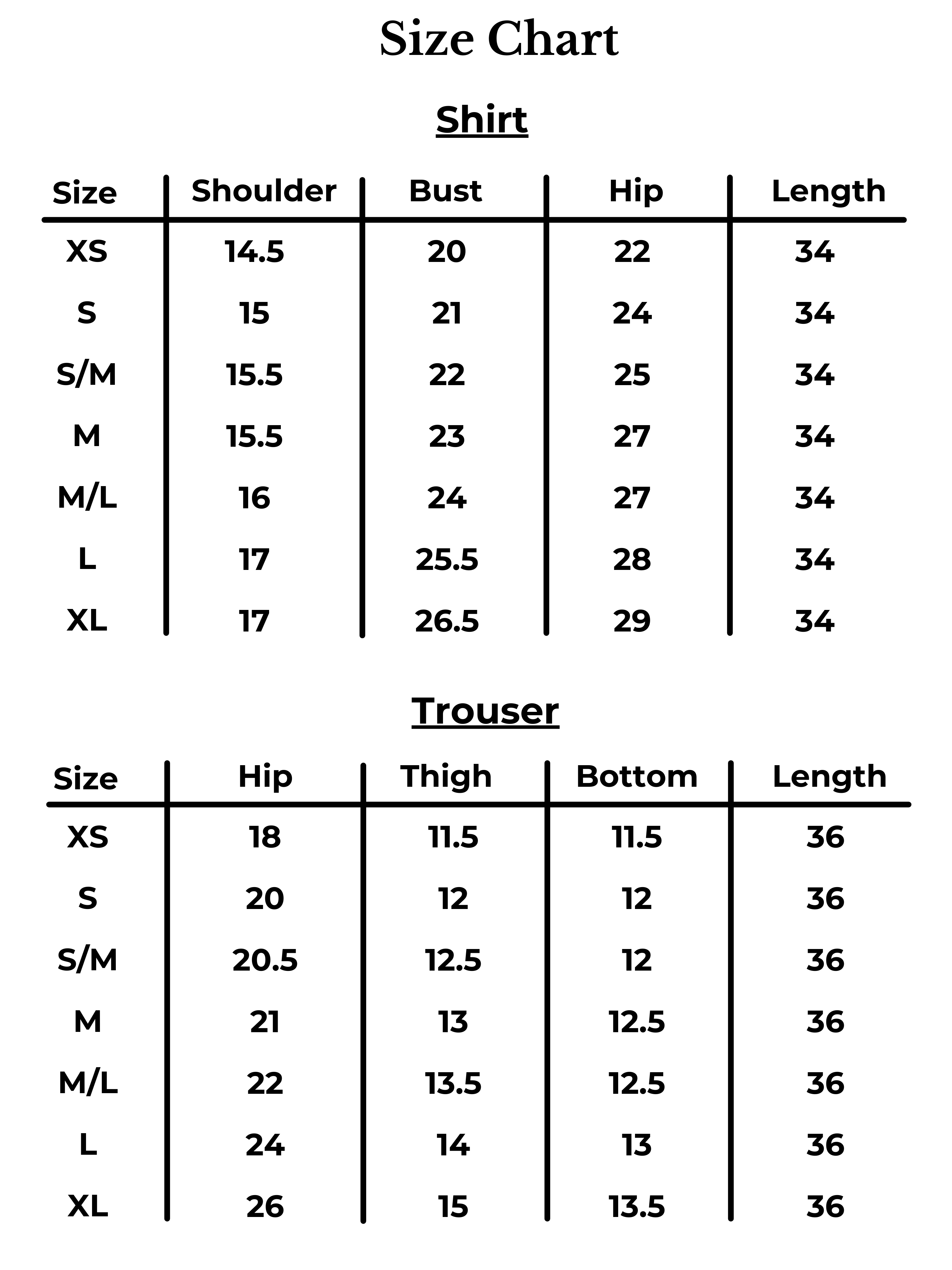 Size Chart Image