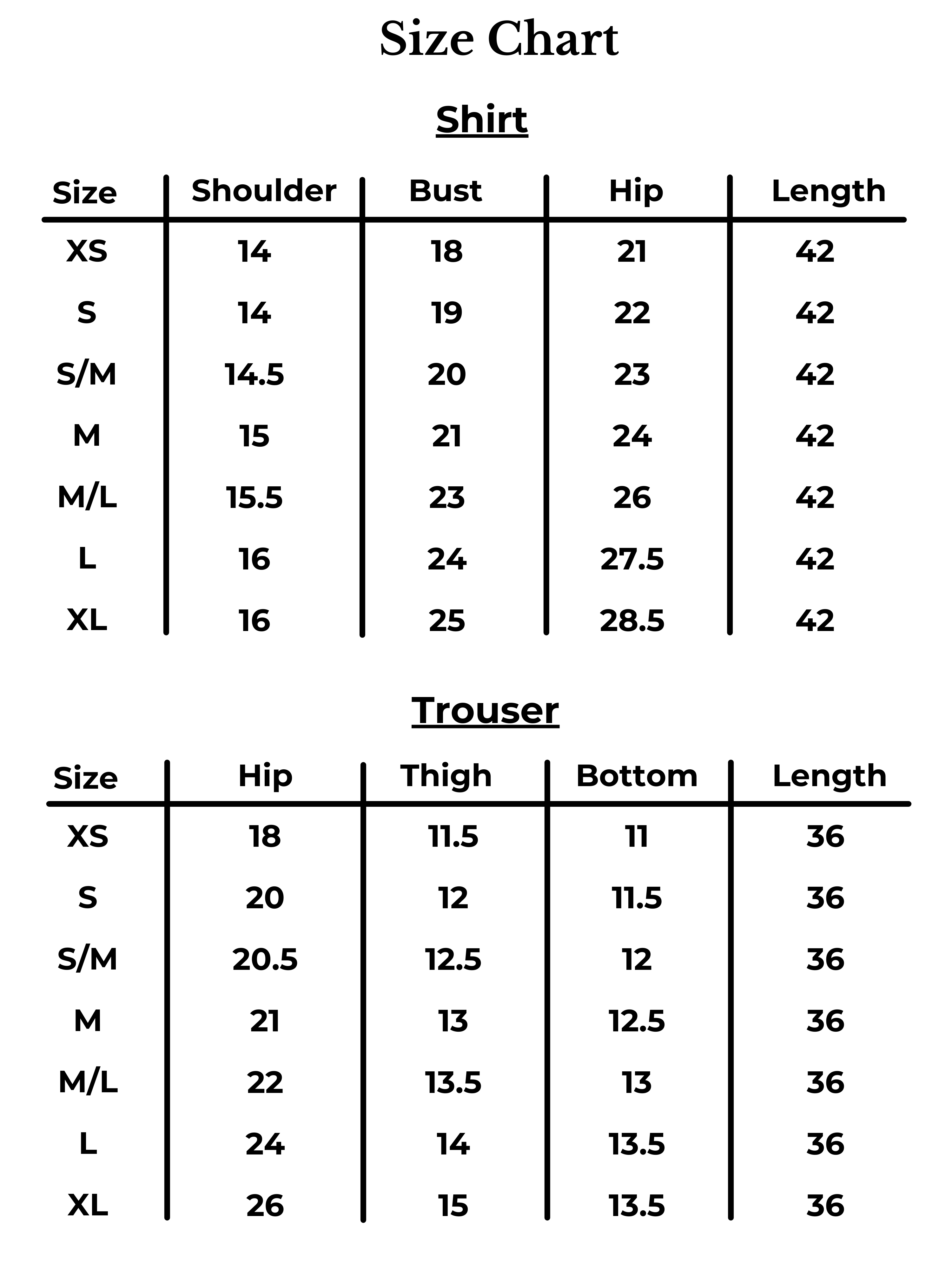 Size Chart Image